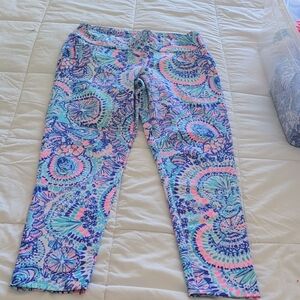 Lilly Pulitzer Multicolor Luxletic Patterned Pants Size 8